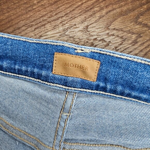 Mother The Weekender Layover Medium Wash Mid Rise Flare Bootcut Jean 30 - Picture 10 of 14